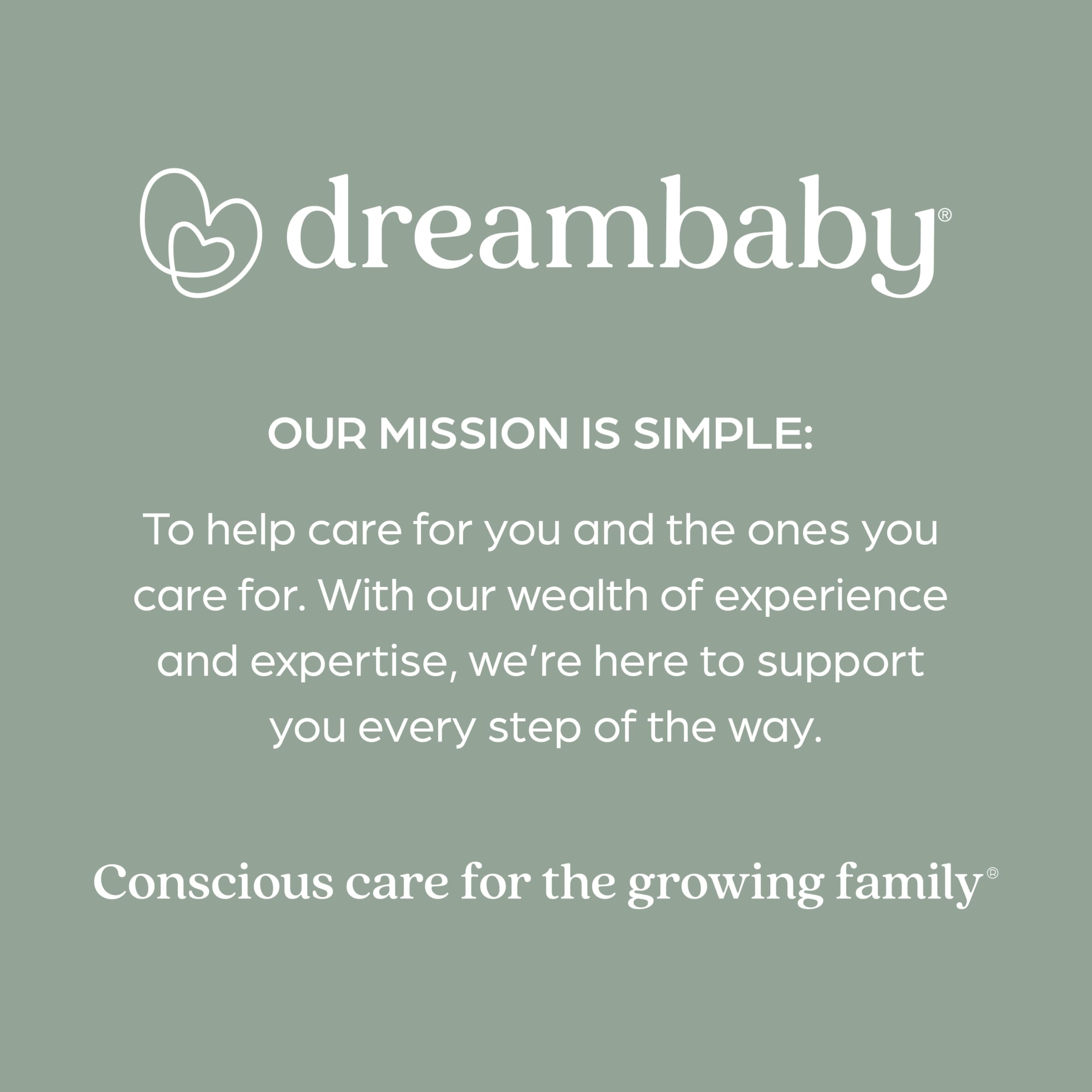 Dreambaby Inspire Porte-bébé à 3 positions, style avant et sac à dos, tissu tricoté respirant, soutien de tête confortable, sac de rangement intégré pour les parents en déplacement