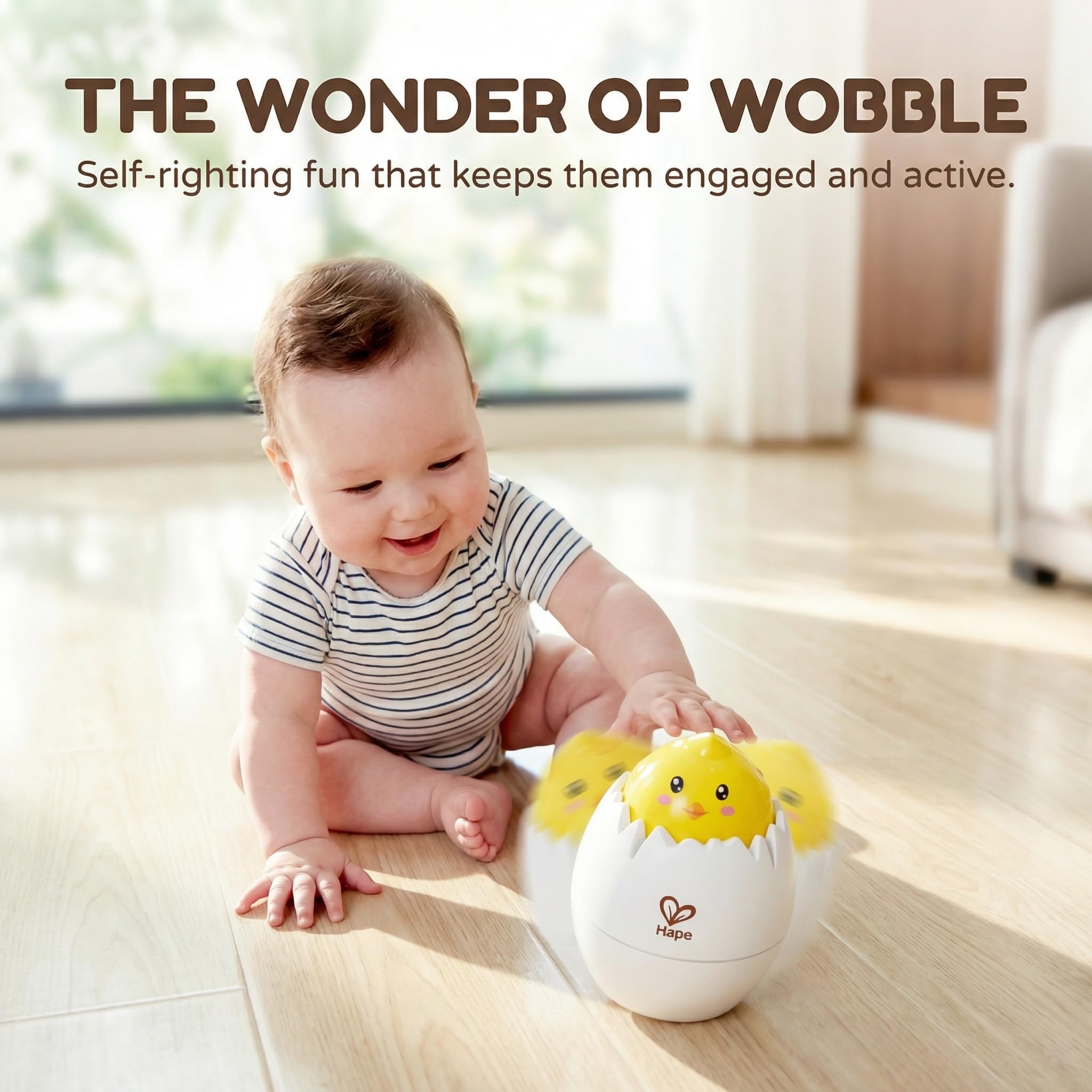 Amazon.com: Hape Roll 'n Hatch - Magical Egg-to-Chick Wobbler
