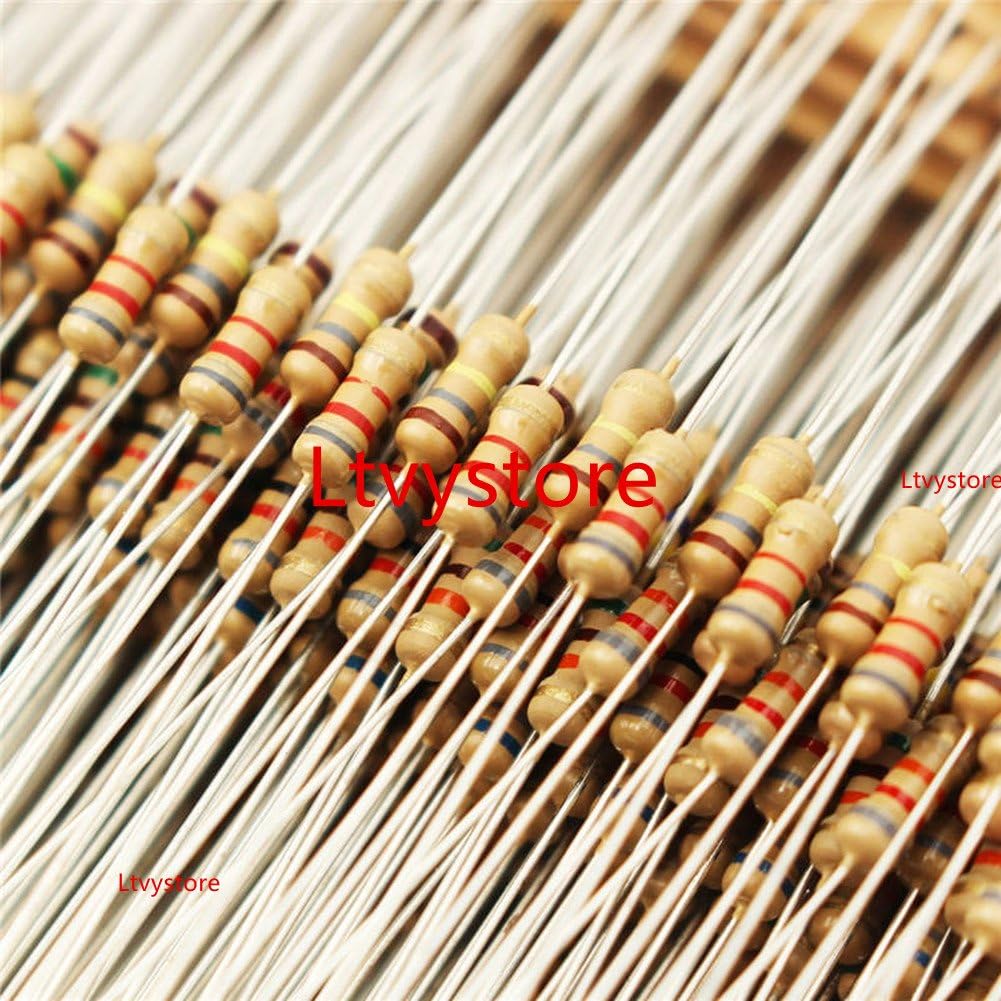 1500pcs 75 Values 1 ohm - 10M ohm 1/4W Carbon Film Resistors Assortment Kit Assorted Set