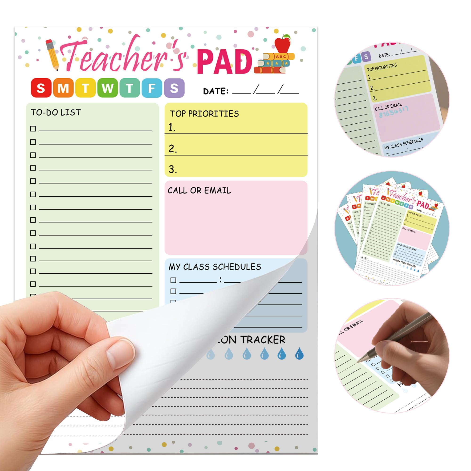 Teacher Notepad To Do List Note Pad Tear-Off Daily To Do List