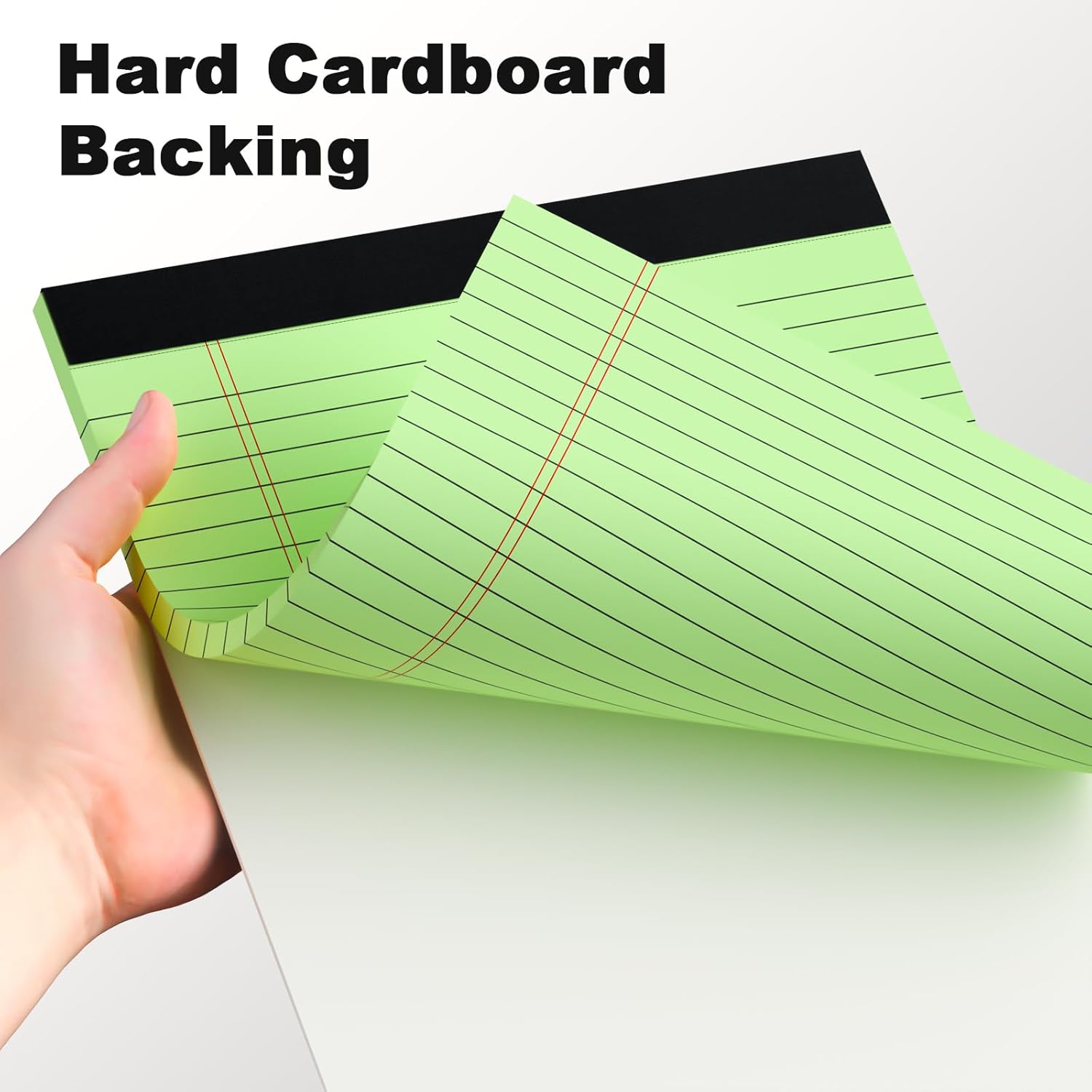 Green Legal Pad Note Pads 8.5 x 11 inch, Wide Ruled Clear Print Writing Pads 30 Sheets/Pad, 20lb Colored Paper, Perforated Notepad with Sturdy Back (3 Pads Green) - Image 6