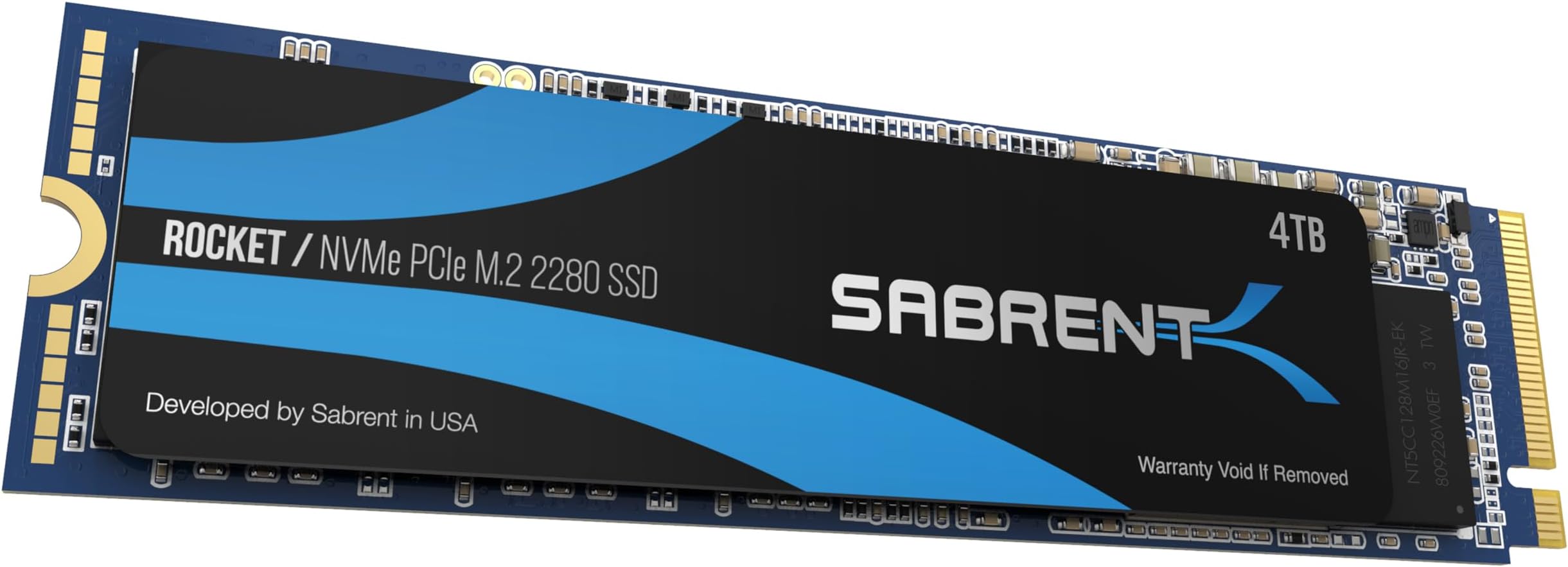 SABRENT M.2 NVMe SSD 4To Interne Solid State 3450Mo/s Lecture, PCIe 3.0 X4 2280, Disque Dur Interne Haute Performance, Compatible avec PC, NUCs Laptops und desktops (SB-ROCKET-4TB)