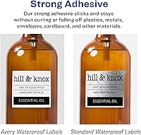 Vista 6 de Avery Etiquetas ovaladas impermeables duraderas, tecnología Sure Feed, 4.25 x 2.5 pulgadas, 150 en total, etiquetas impermeables resistentes al