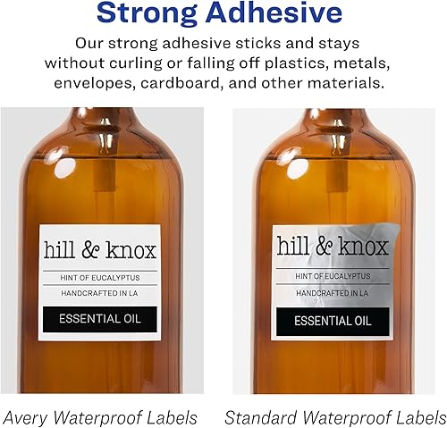 Miniatura 6 de Avery Etiquetas ovaladas impermeables duraderas con alimentación segura 425 x 25 pulgadas 60 etiquetas impermeables resistentes al aceite y al