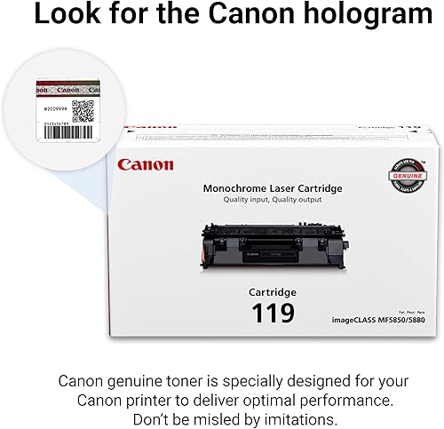 Miniatura 5 de Canon Cartucho de tóner negro 119 original compatible con la serie LBP250, serie MF410, serie MF5800, serie MF5900, serie MF6100, LBP6300dn, serie