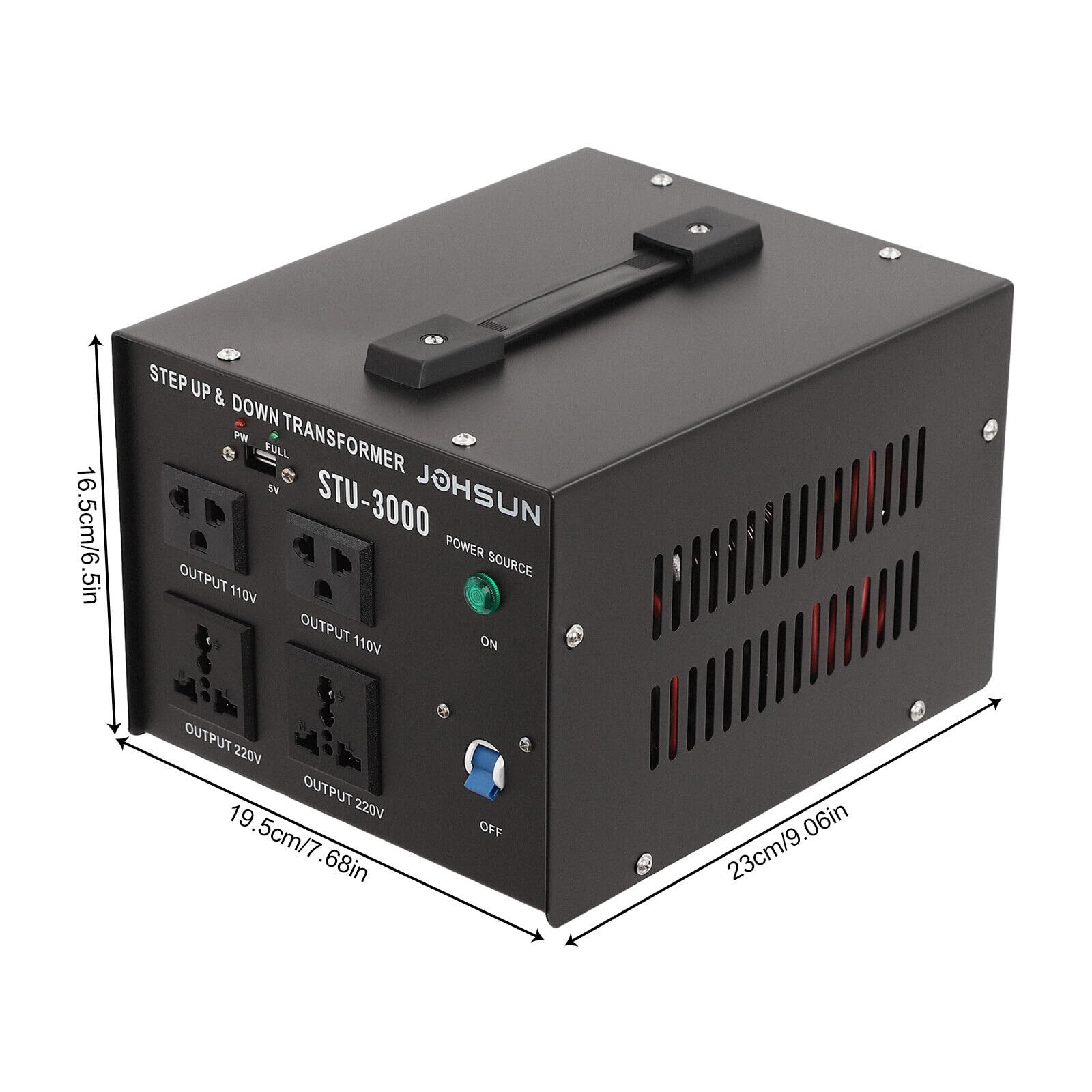 Transformador de tensión AC 220 V 110 V 3000 W USB 220 V a 110 V convertidor
