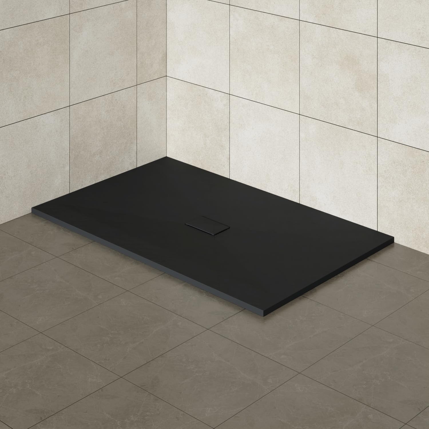 Aquariss SMC Rectangular 1500x1000mm Shower Enclosure Base Tray Black