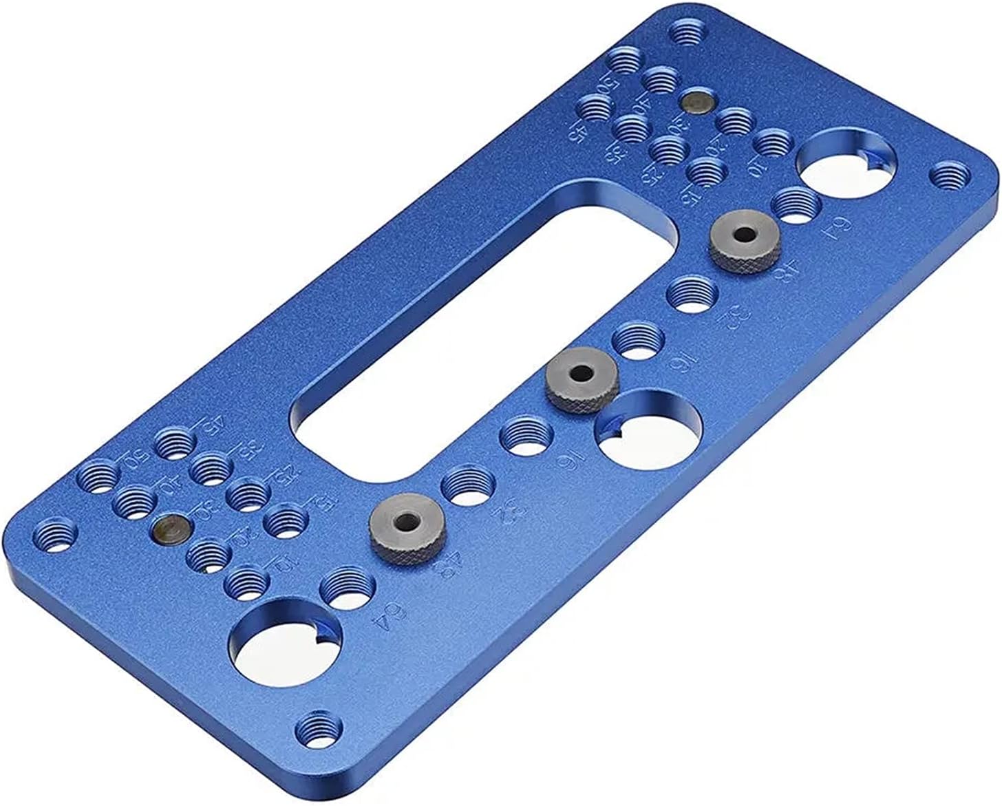 Woodworking Ruler Blue Aluminum Alloy Knob and Pull