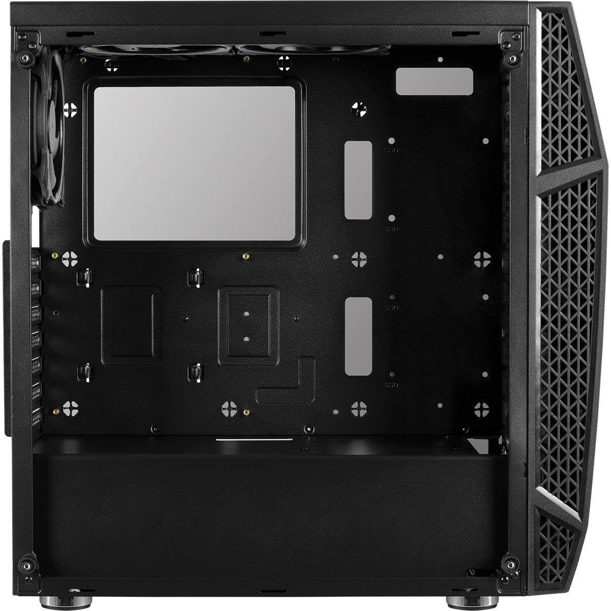 Aerocool KLAW, Boîtier PC ATX, Verre Trempé, Façade RGB, 3 Ventilateurs RGB, Noir