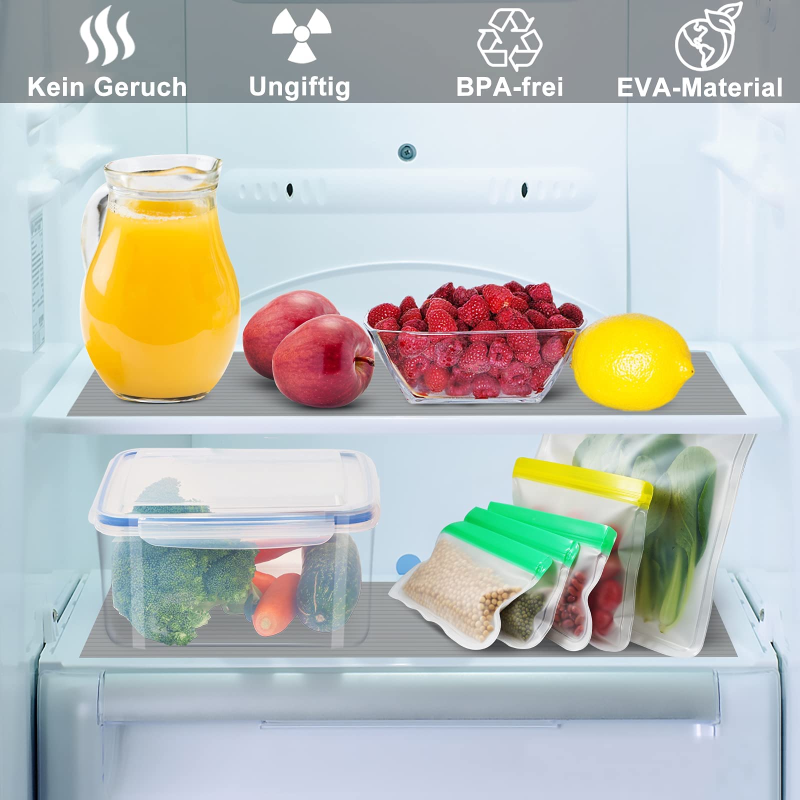 EINFEBEN Tapis Antidérapant De Tiroir Transparent EVA Imperméable Lavable 60x500cmTapis De Placard Tapis De Table Pour Maison Et Cuisine