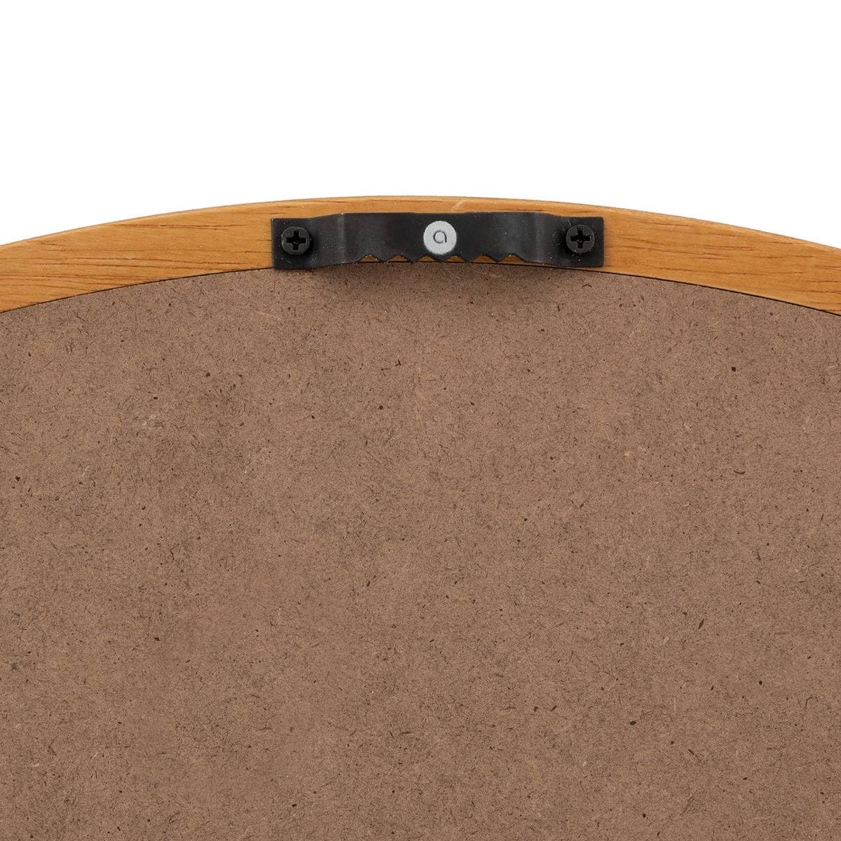 Atmosphera - Miroir Rond Mural Kim - Cadre en Bois, 55 cm de Diamètre - pour Entrée, Chambre, Salon