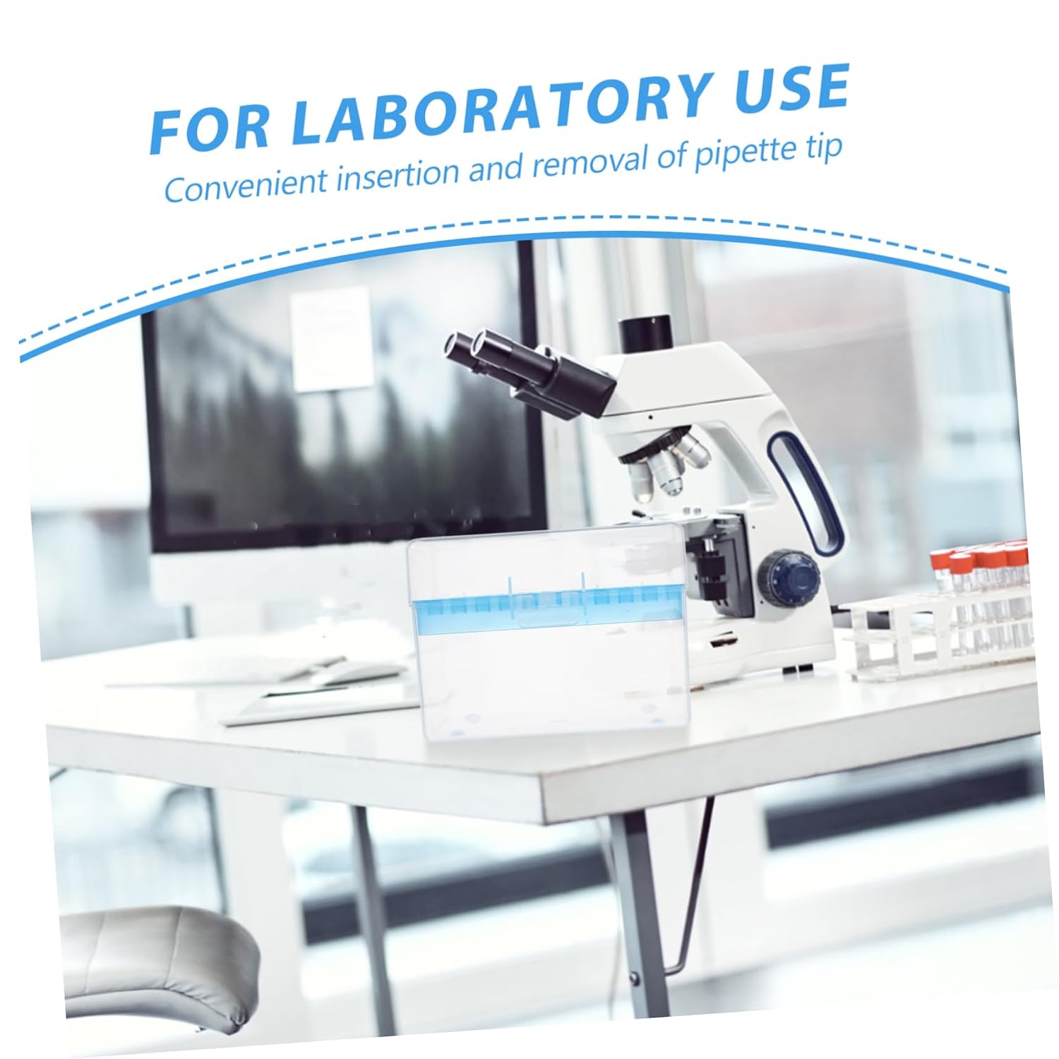 2pcs Lab Pipette Tips Box Positions Rectangular Shape Portable Laboratory Supplies