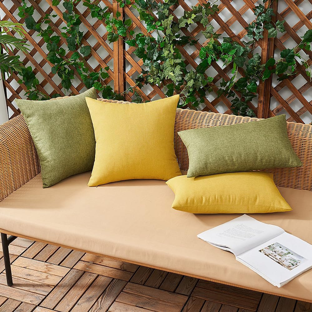 Federe Cuscini Esterni 2 Pezzi Lino Impermeabile 45x45cm - Per Giardino, Balcone E Soggiorno - Foto 12