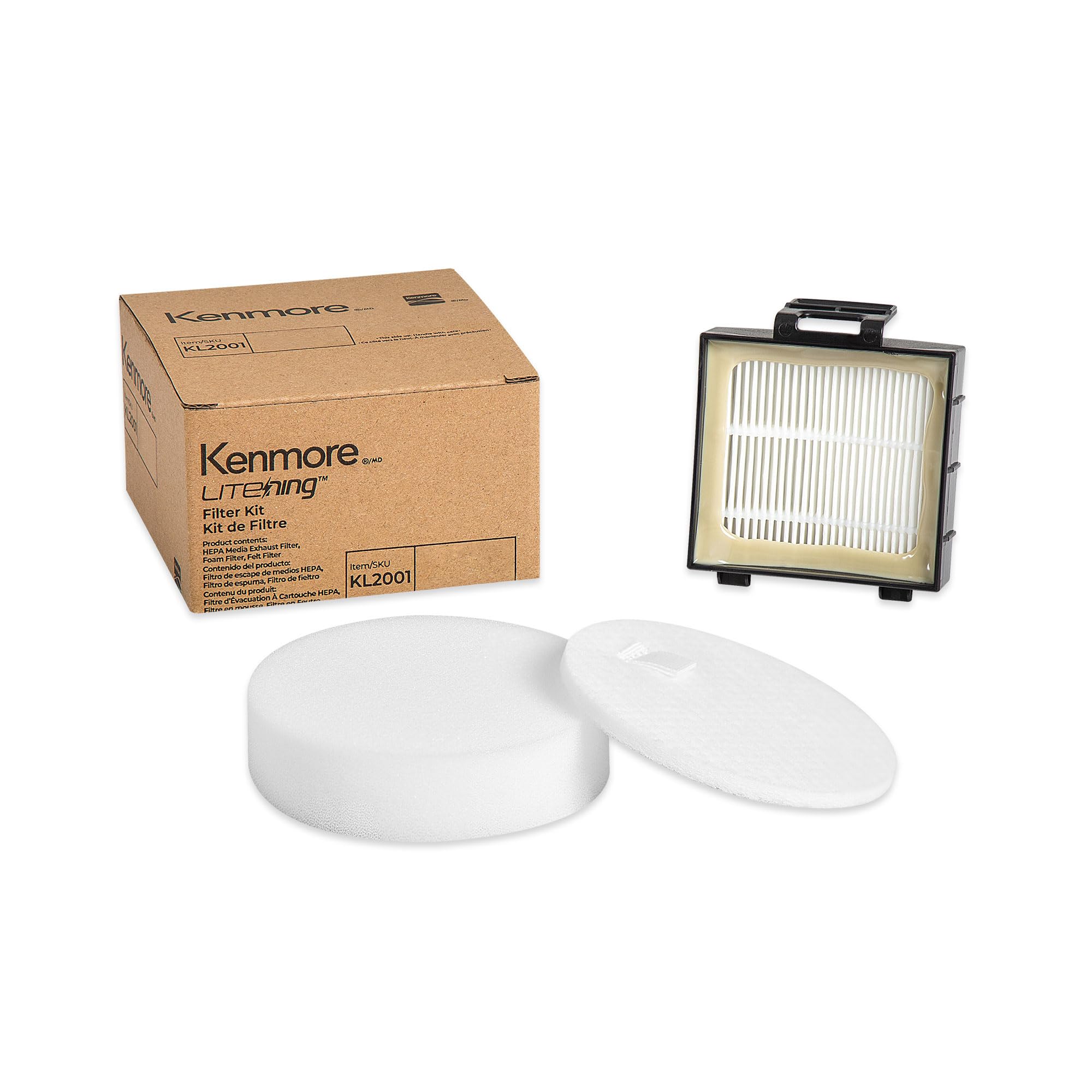 Kenmore KL2001 Litening - Kit de filtro HEPA vertical inalámbrico para aspiradoras verticales inalámbricas de 24 V (modelos: CU7001, CU7005)