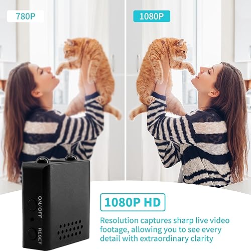 Miniatura 4 de Mini cámara de seguridad para interiores 2025 con WiFi 1080P Micro HD con gran angular, almacenamiento en la nube y SD, visión nocturna, cámaras