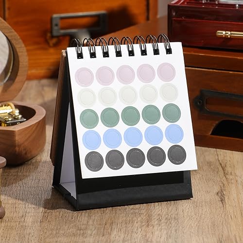 Miniatura 26 de Mini calendario de escritorio 2025-2026 – Úselo ahora hasta diciembre de 2026, calendario de escritorio pequeño, mini calendario diario, papel rosado