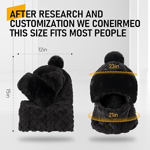 Miniatura 6 de Pasamontañas de esquí para mujeres y hombres, forro polar de invierno, resistente al viento, cálido cubrebocas y calentador de cuello para ciclismo,