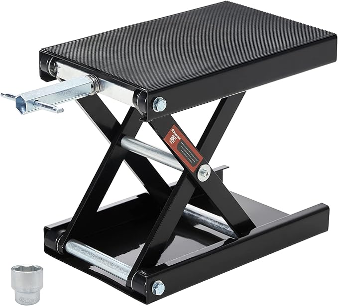 Donext Motorcycle Lift Scissor Jack, 1200 LB Capacity Wide Deck Hoist