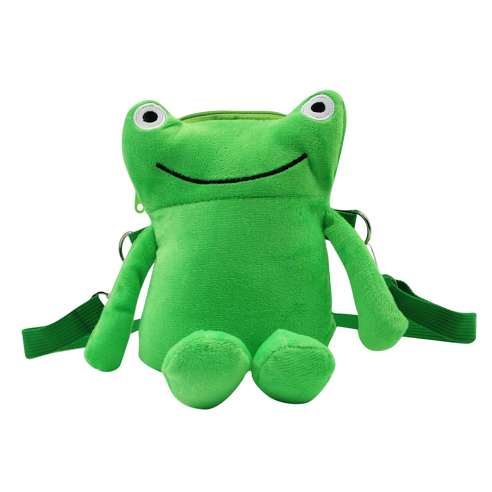DIIOOMIEEU Casual Cartoon Shoulder Bag Green for Frog Crossbody Bag Bag Plush Bag Handbag for Family Gatherings