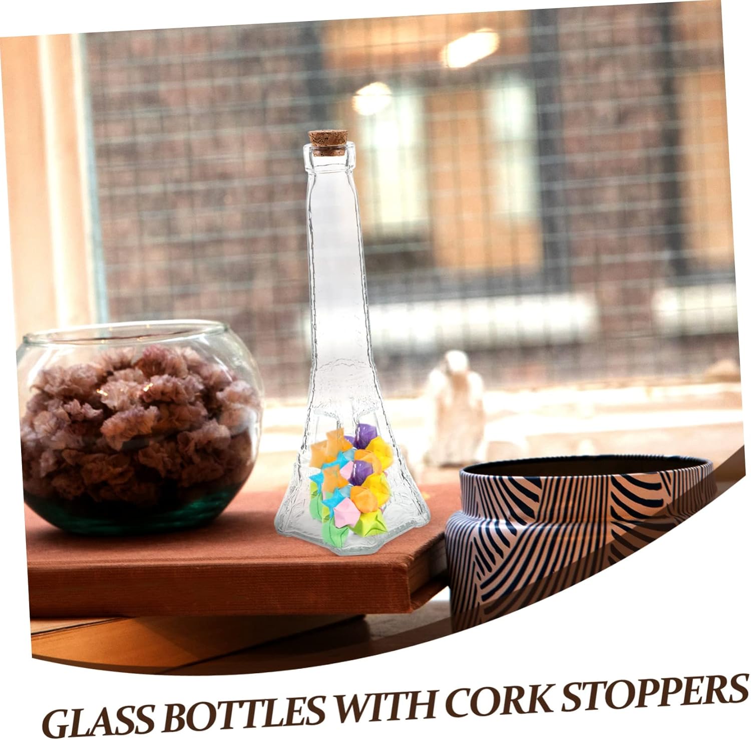 ABOOFAN Glass Bottles Cork Sand Painting Vase Storage Holder Home Decor Wishing Bottle