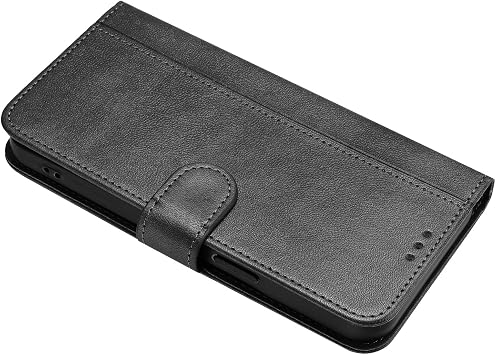 Ymyhyuxi Leather Flip Cases for Sharp Aquos R2 Compact Case Business Cover Card Wallet Phone Bag Covers (Black)