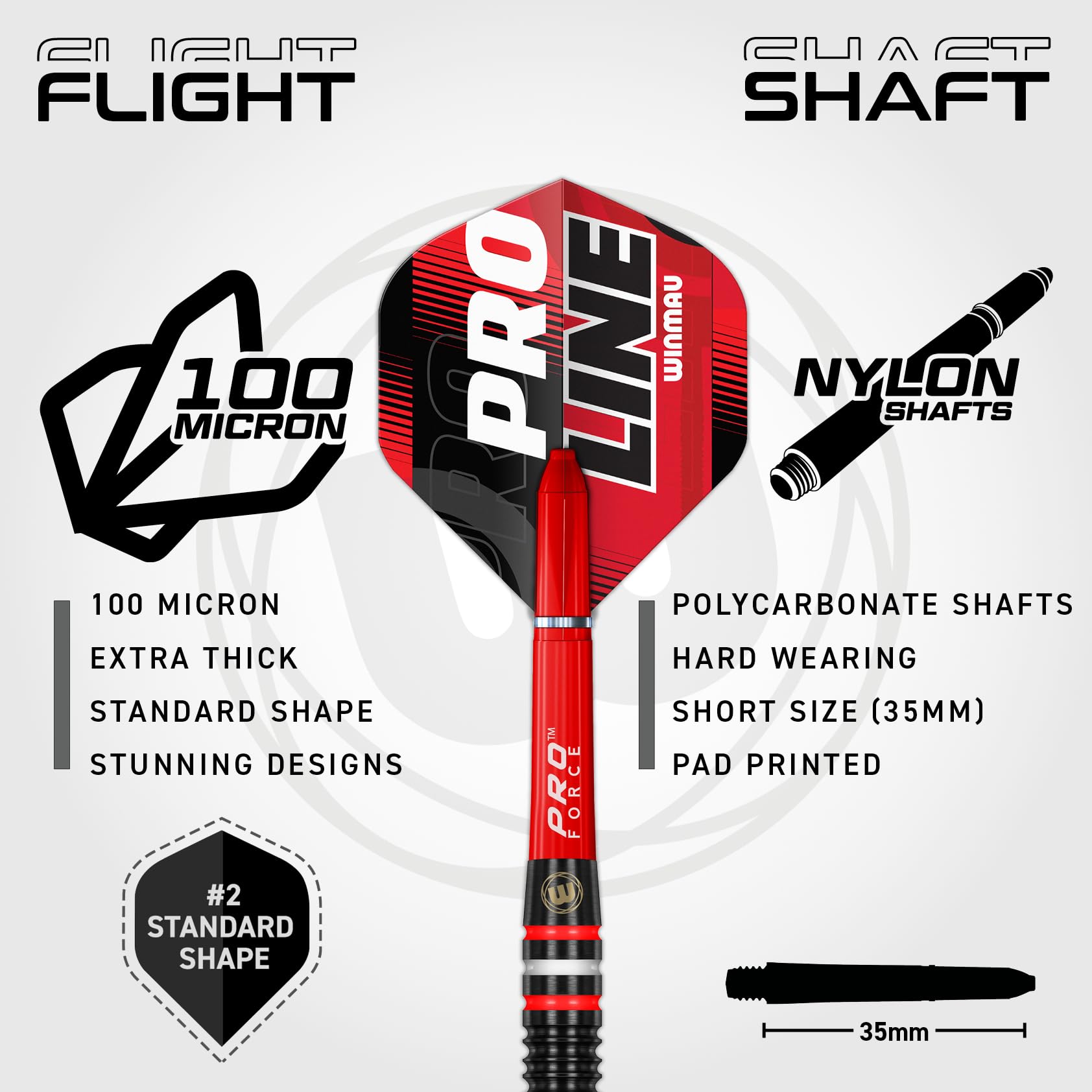 WINMAU PRO-Line – Freccette con Punta in Acciaio al tungsteno – Rivestimento Onyx – Ringed