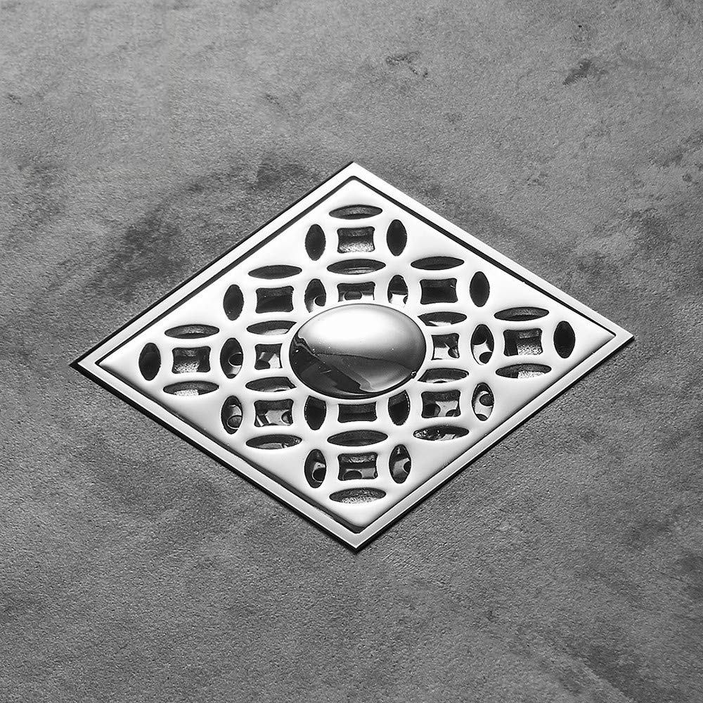Protector de Suelo de la Ducha, Cubiertas de Drenaje de Remolino, desagües de Suelo de 10x10cm, desagüe de Suelo Cuadrado de latón, desagüe de Ducha Lineal