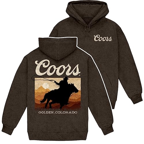 Changes Coors Cowboy Western Sunset Mineral Wash Pull-Over Hoodie