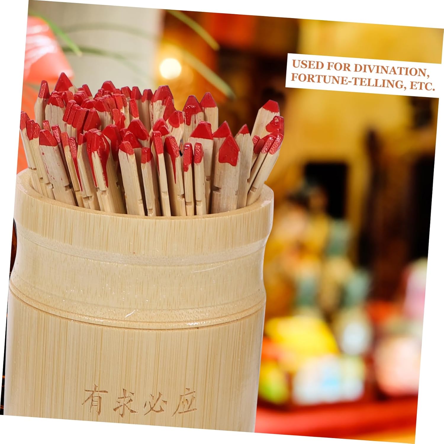 Traditional Chinese Fortune Sticks Divination Kit Bamboo Decorative Perfect for Parties Horoscope Fun