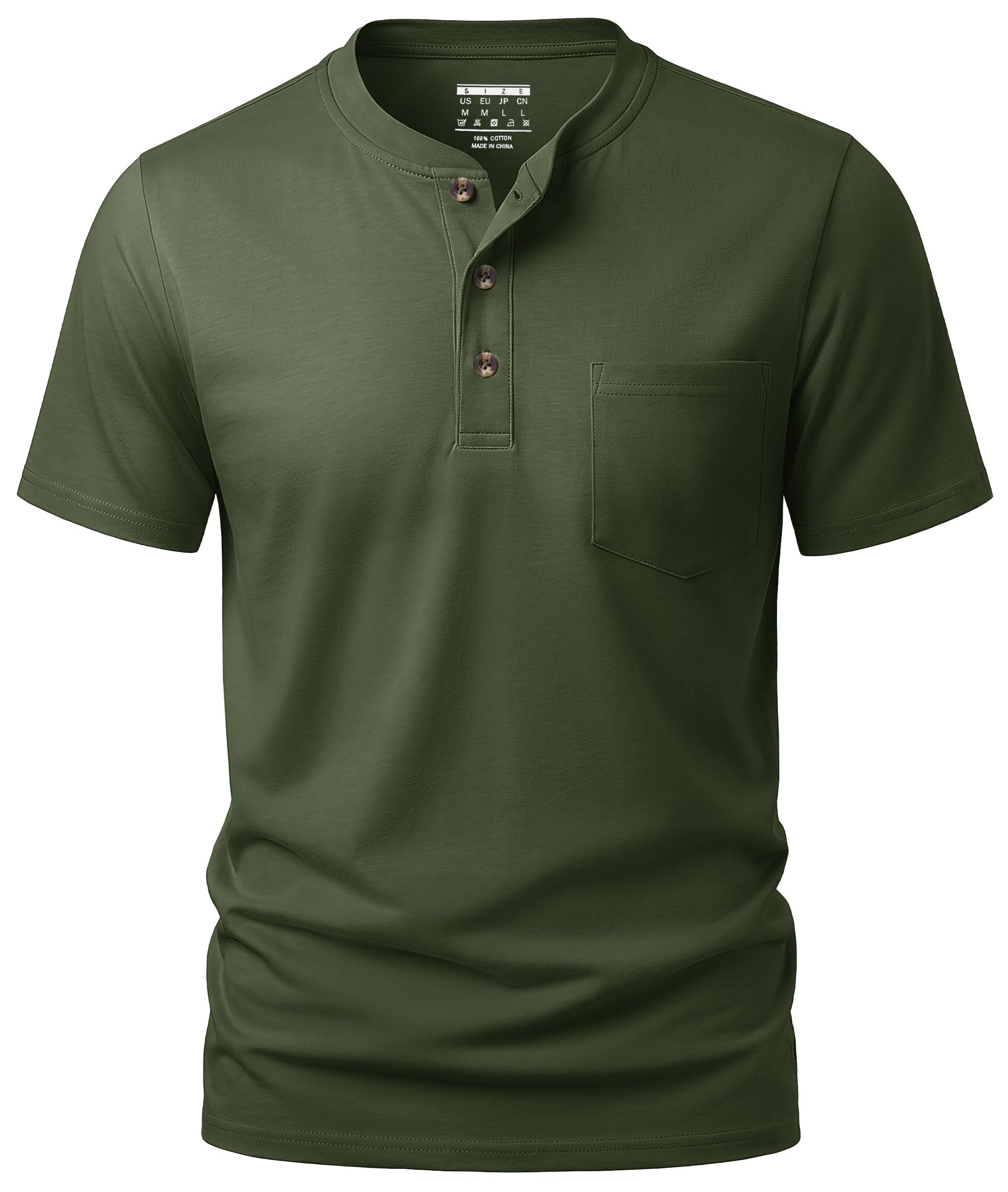 Amazon | [KEFITEVD] 半袖tシャツ メンズ ボタン付き トップス
