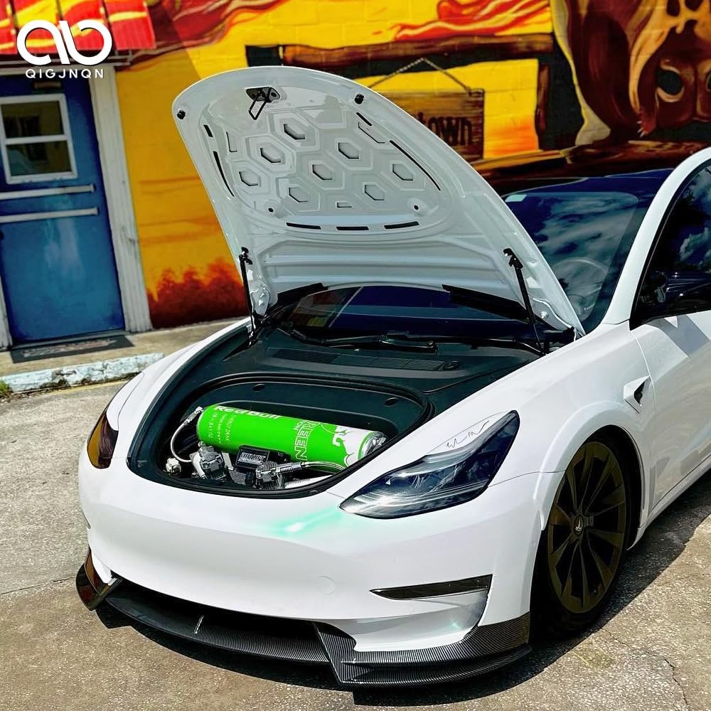 Front Bumper Front Lip Front Shovel kit Compatible 2017-2023 for Tesla Model3/ModelY Sedan Body Spoiler Splitter kit Carbon Fiber Bright Black · (Model/3 Glossy Black)