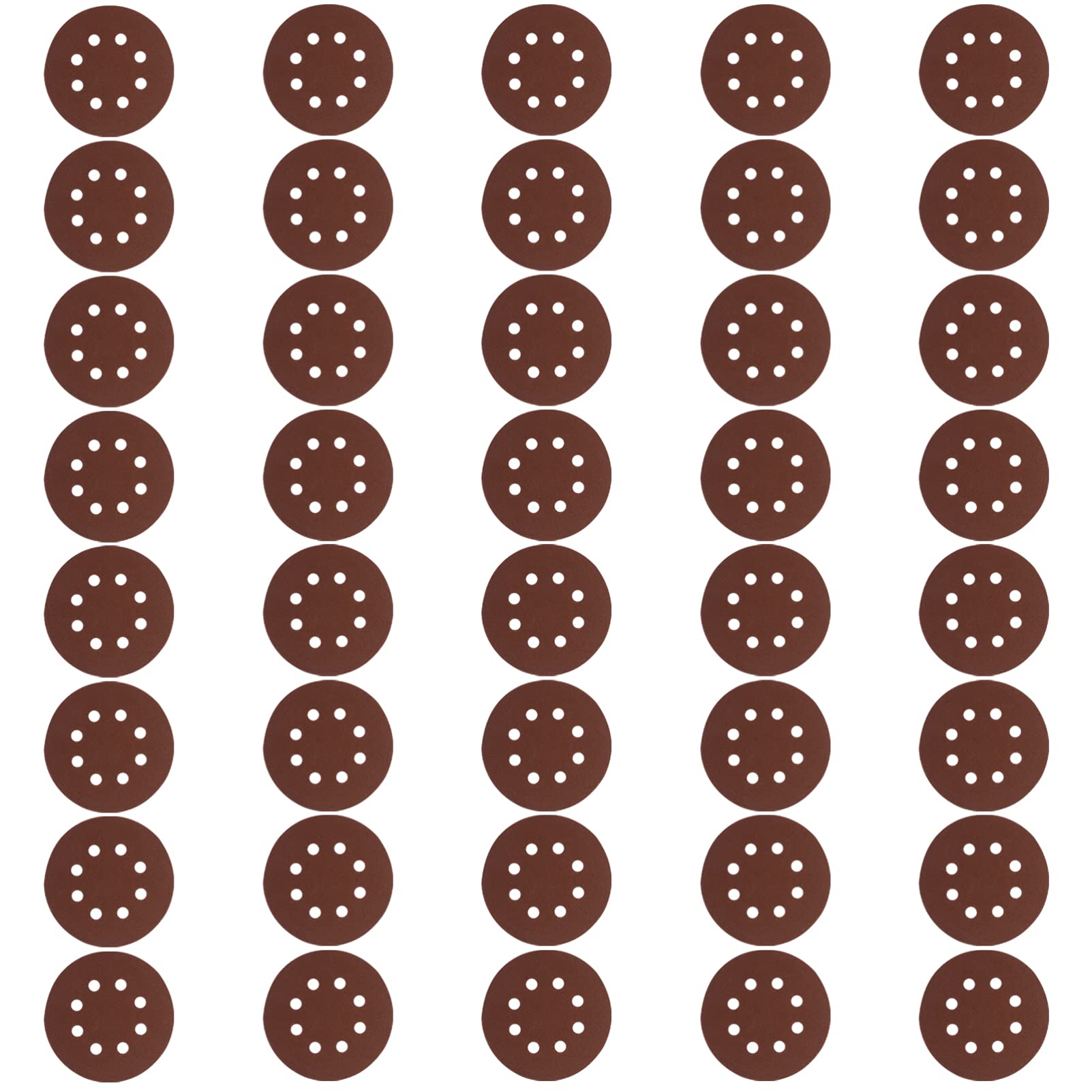 TEHAUX 40pcs 8 5 Sanding Discs Circular Pads Round Sand Paper Hook and Sand Disc Disk Sander Abrasive Wheels Sanding Disc Backing Pads Sander Replacement Pad Sandpaper Round Pad