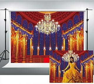Ballroom Backdrop for Photography Beast's Palace Background for Girl Princess Belle Party 7x5ft Magnificent Castle Background Christmas Decor Photo Backdrops Photo Booth Studio Props ZYVV0673