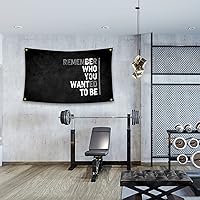 Vista 4 de Bandera inspiradora con citas motivacionales para decoración de pared, tapiz de 3 x 5 pies, dormitorio universitario, gimnasio, oficina, decoración