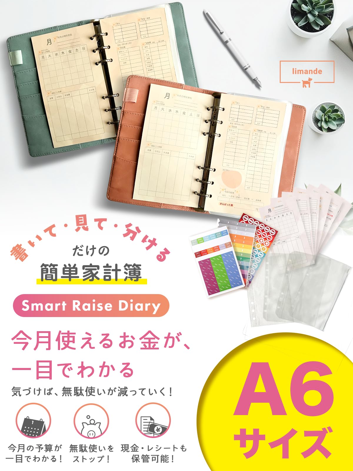 Amazon.co.jp: 【書いて・分けて・見るだけで家計が整う】 家計簿 袋