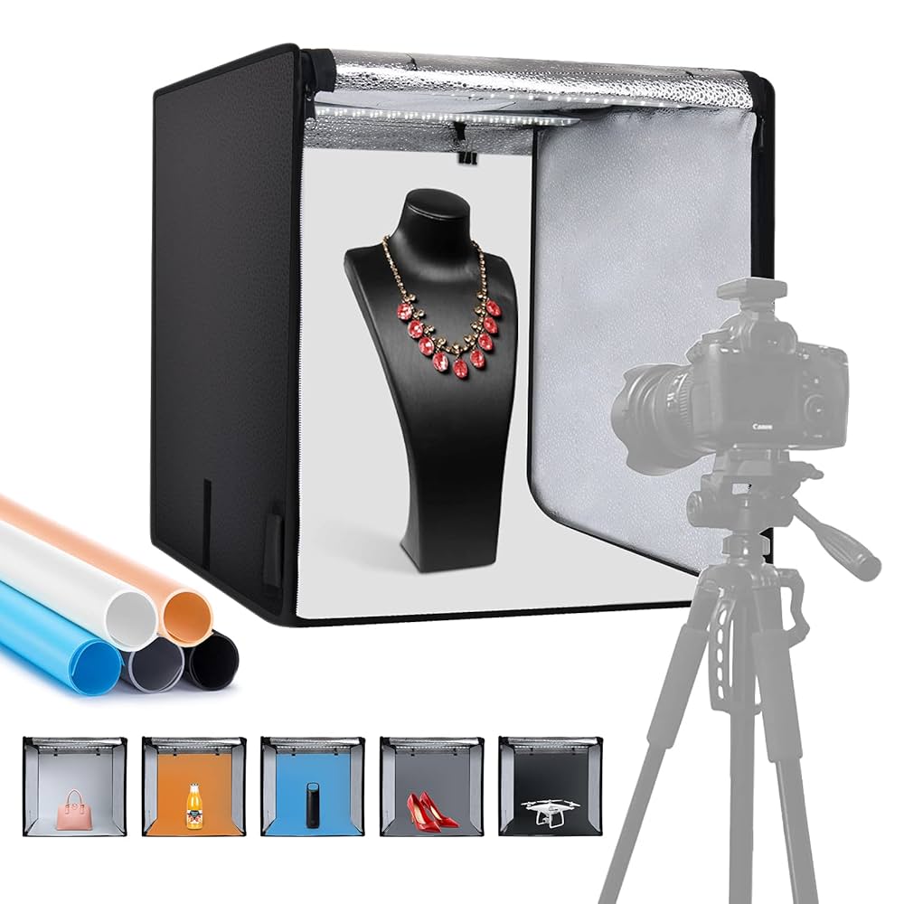 Foccalli 撮影ボックス 撮影キット 撮影ブース 小型 撮影スタジオ フリ Amazon | Foccalli 撮影ボックス 撮影キット 撮影ブース 小型