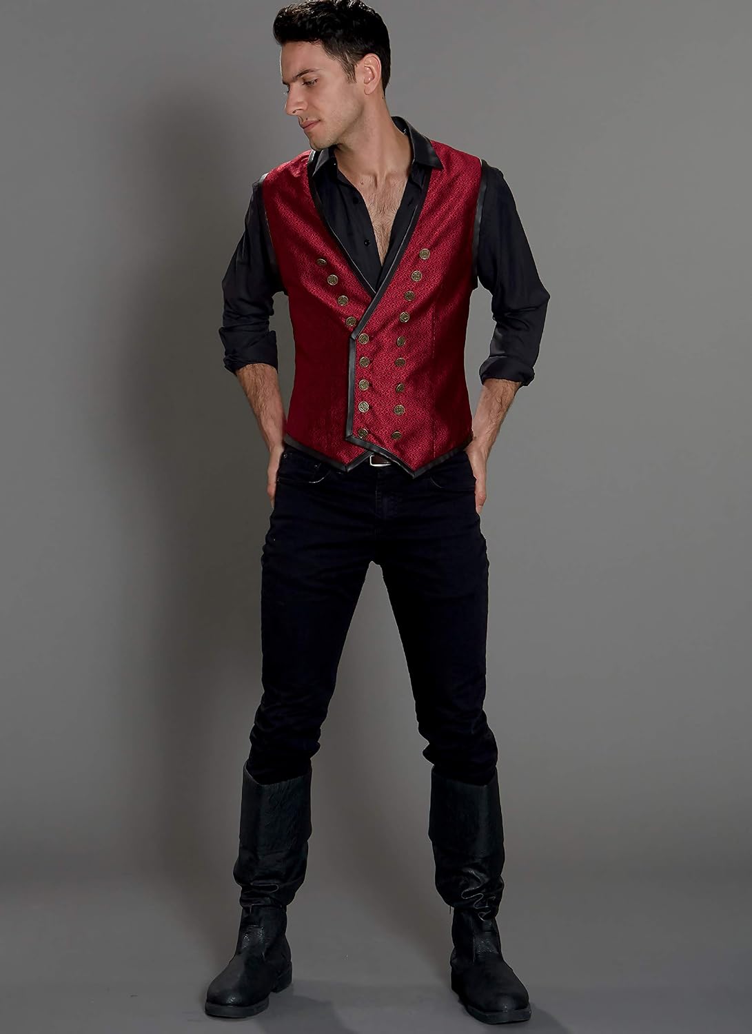 McCall Pattern Company McCall's M7821 Men's Gothic Vest and Coat Costume Sewing Patterns, Sizes 46-52, 46-48-50-52, White