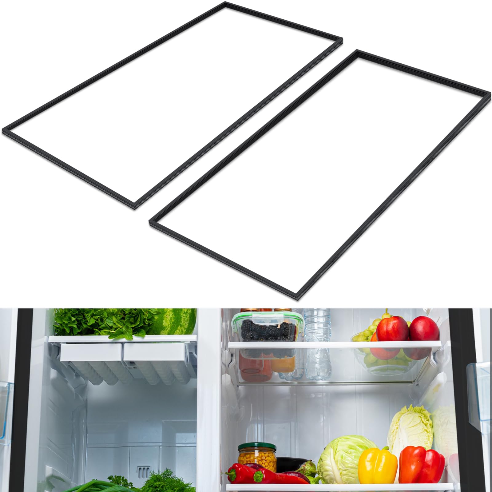 Amazon.com: Innconee 2 Pcs Refrigerator Door Gasket Compatible