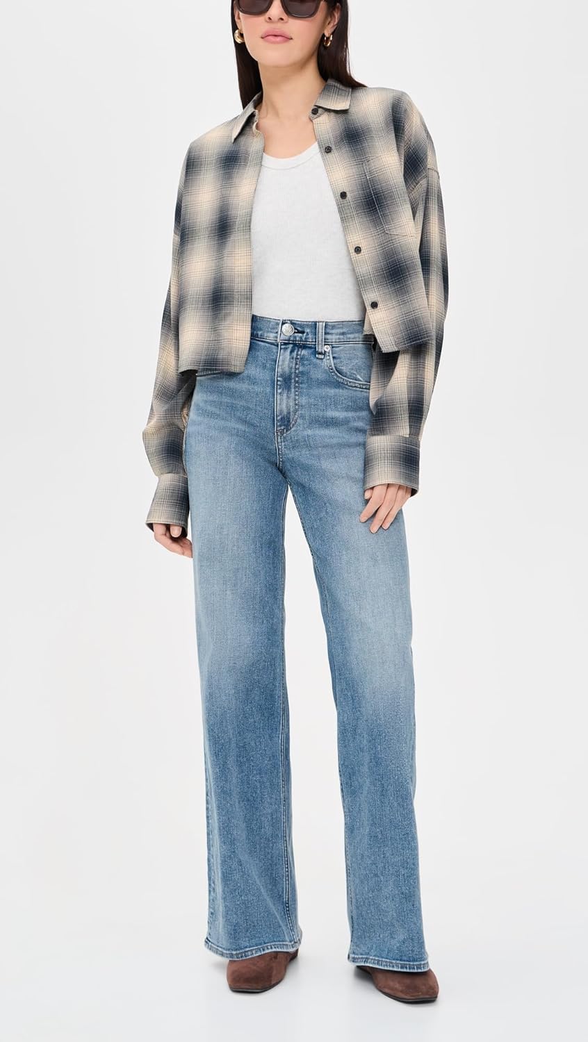 rag & bone Women's Flexi Andi Full Wide Jeans - Image 5