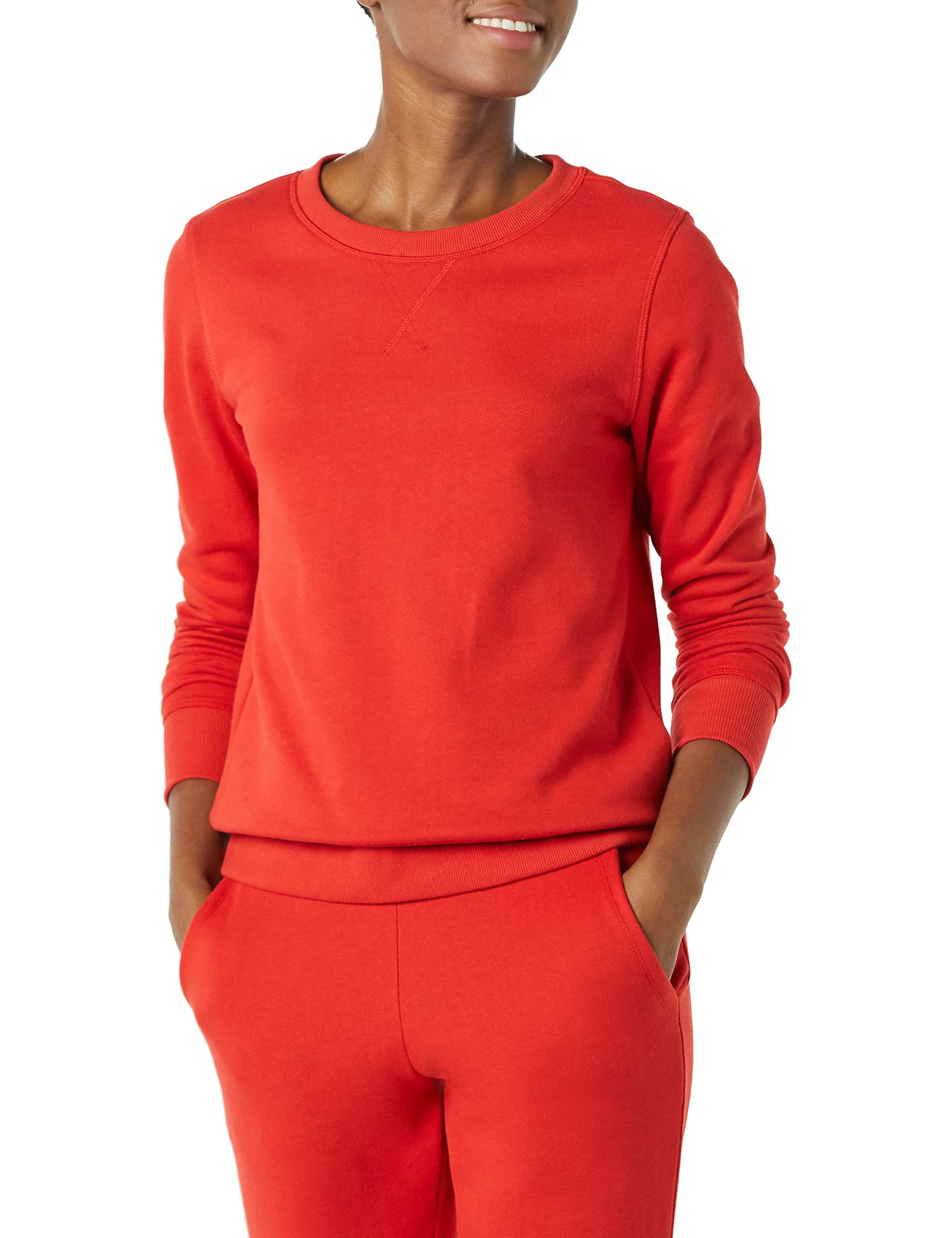 Amazon Essentials Felpa Girocollo in Pile di French Terry (Taglie Forti Disponibili) Donna