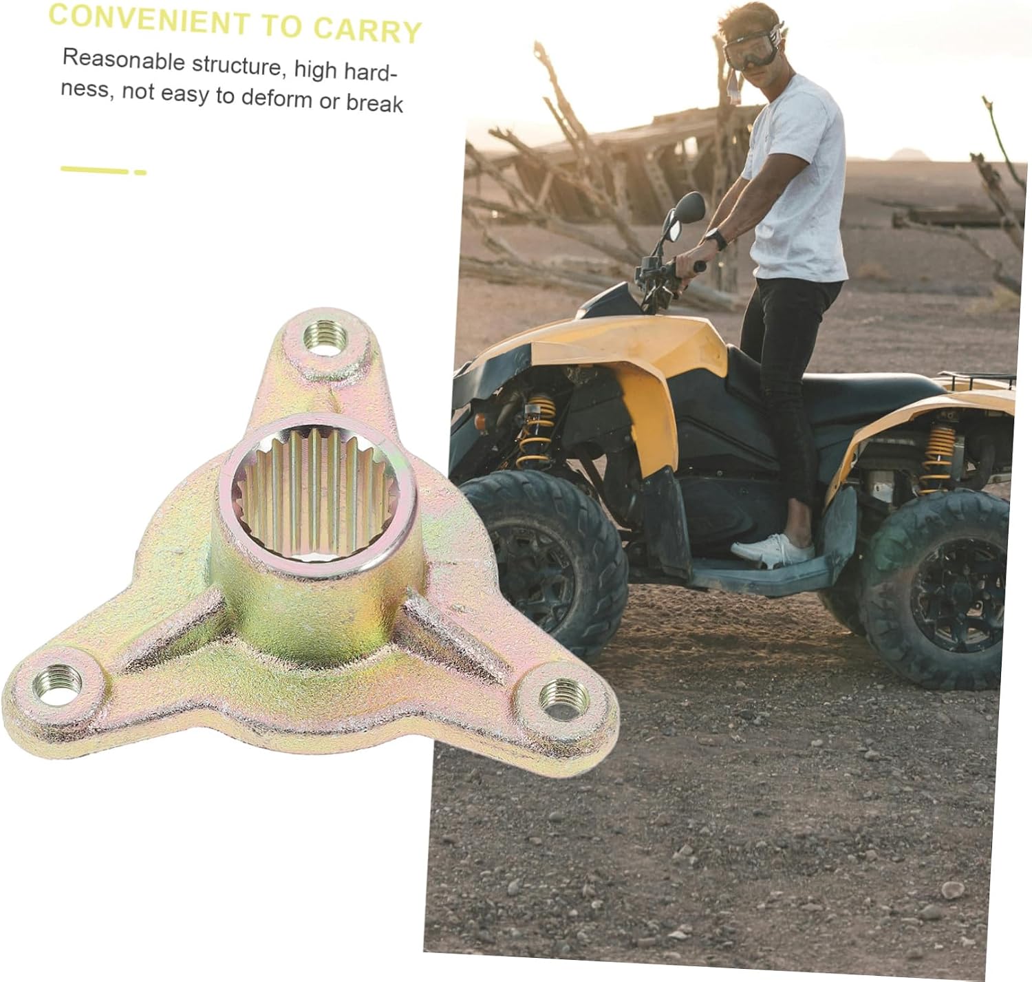 Luxshiny Atv Hub Axle Assembly for Go-karts Wheel Rim Support for Enhanced Stability and Safety Rough