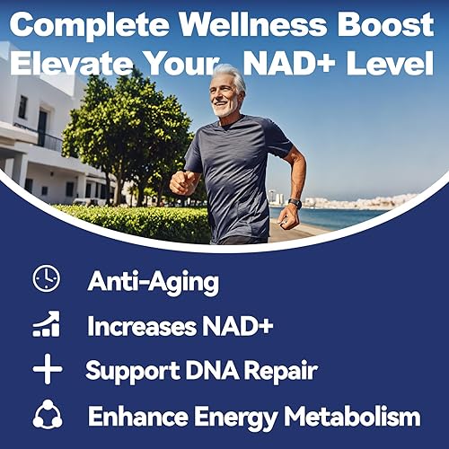 Miniatura 6 de Suplemento NMNH - 500 mg por porción, aumenta los niveles de NAD+, el suplemento NAD apoya la salud inmunológica y antienvejecimiento, 60 cápsulas