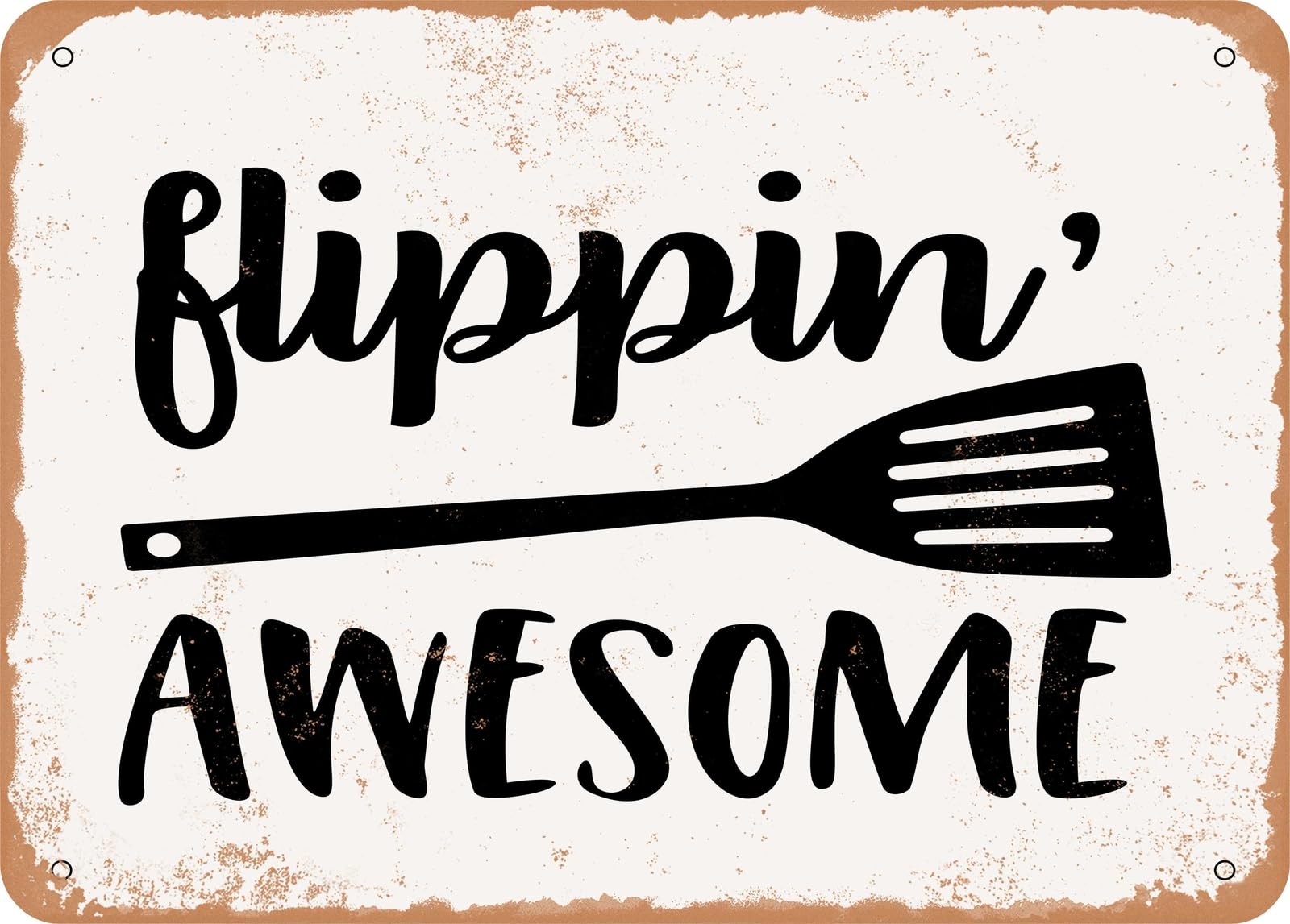 Miaomansenstore Metal Sign - Flippin Awesome - 4 - Vintage Look Sign Home Decor