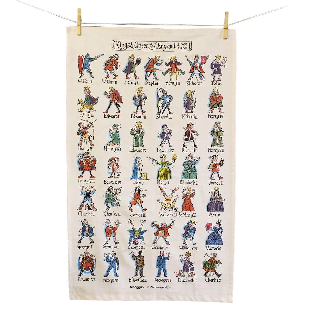 Mclaggan - Kings & Queens Tea Towel - TTPD01, 76 cm x 48 cm