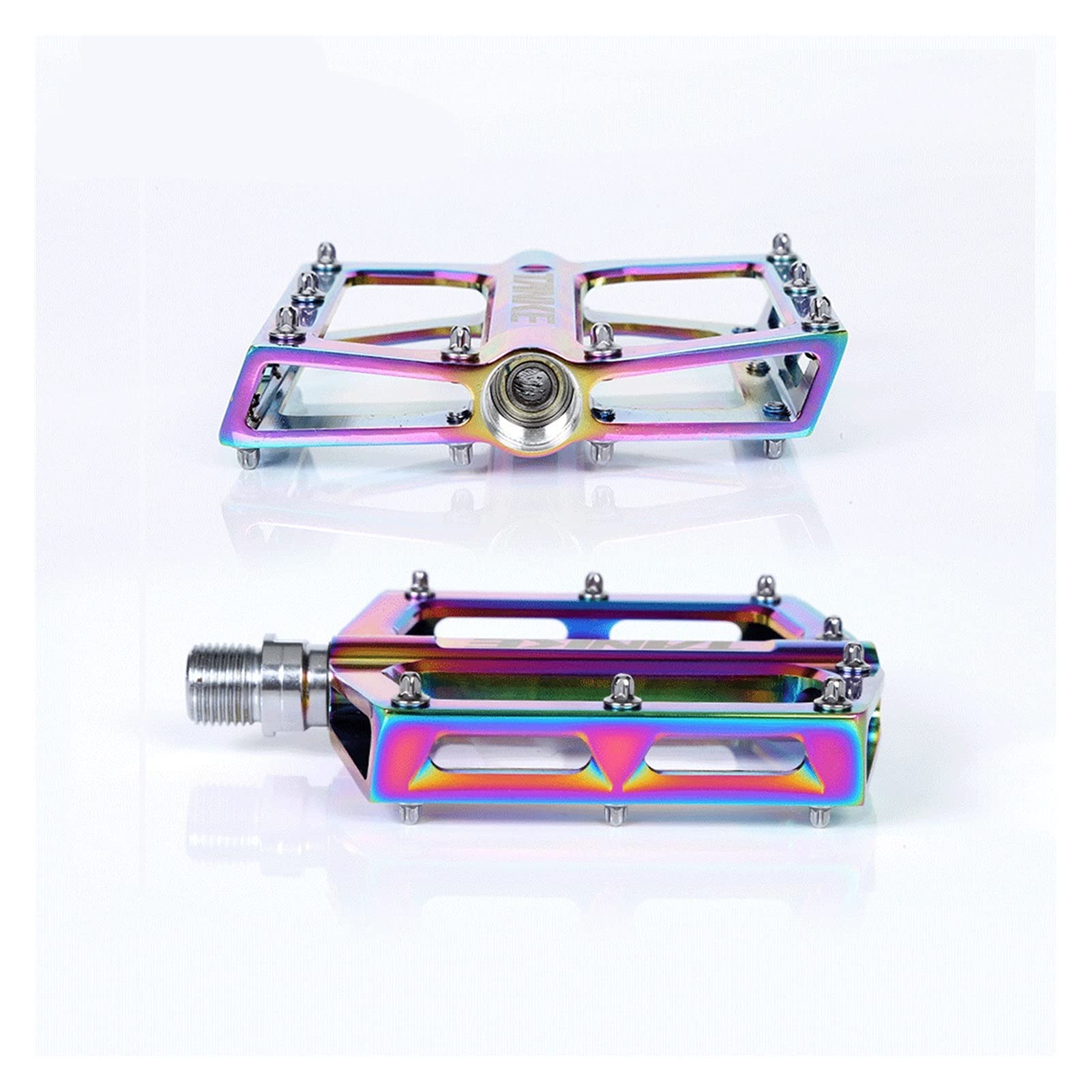 Pedale Velo Pédales de vélo de vélo de vélo de la Plate-Forme MTB Slick Mountain Pédales de vélo de Roue en Aluminium Portant des pédales de vélo Pliantes Anti-silpe 54