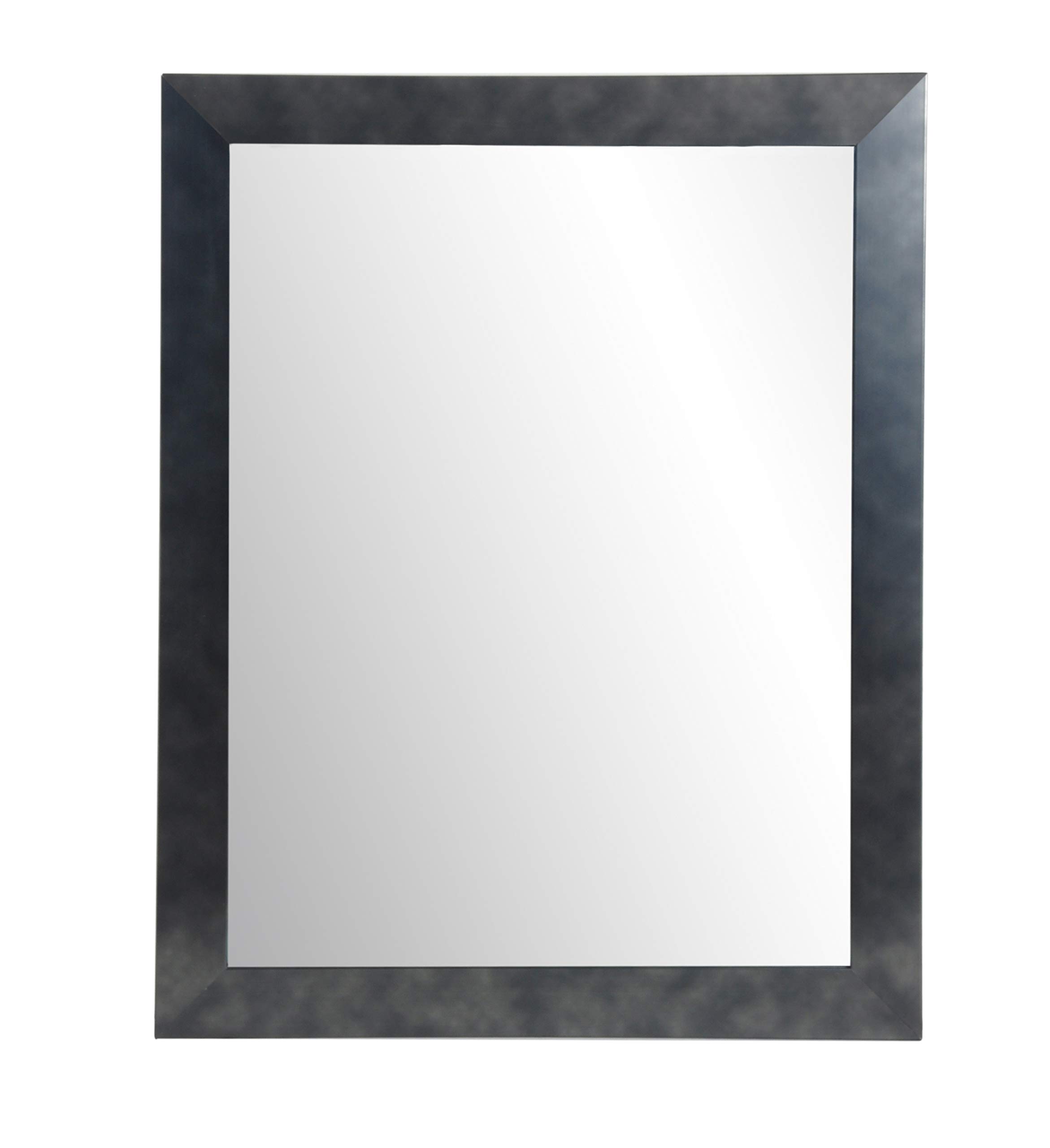 BrandtWorksBM025L3 Clouded Gunmetal Wall Vanity Mirror, 32" x 55", Black