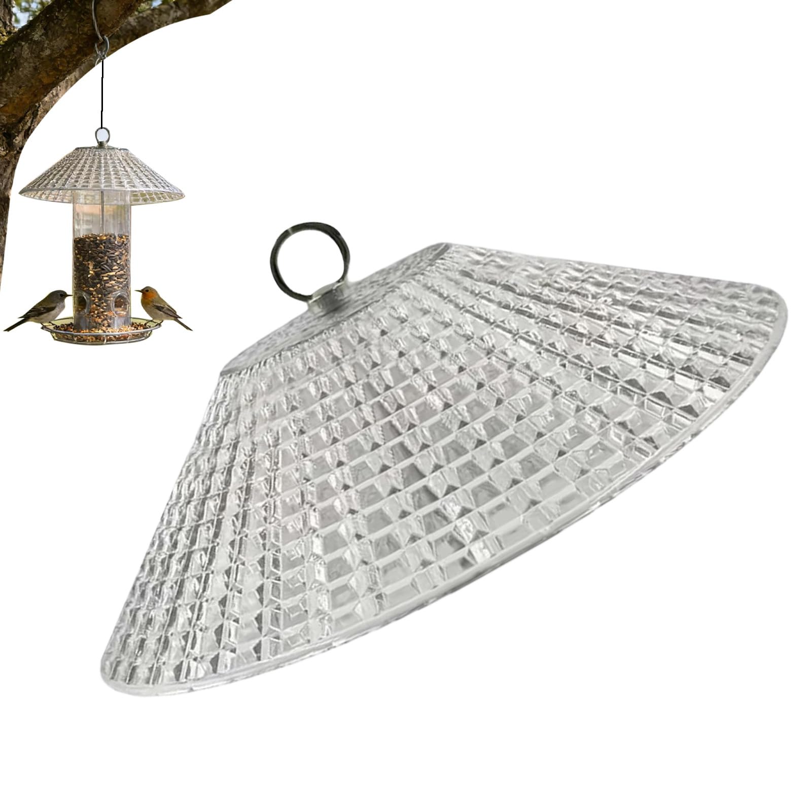 Deflector de ardillas impermeable para proteger tus comederos de pájaros en el jardín 1