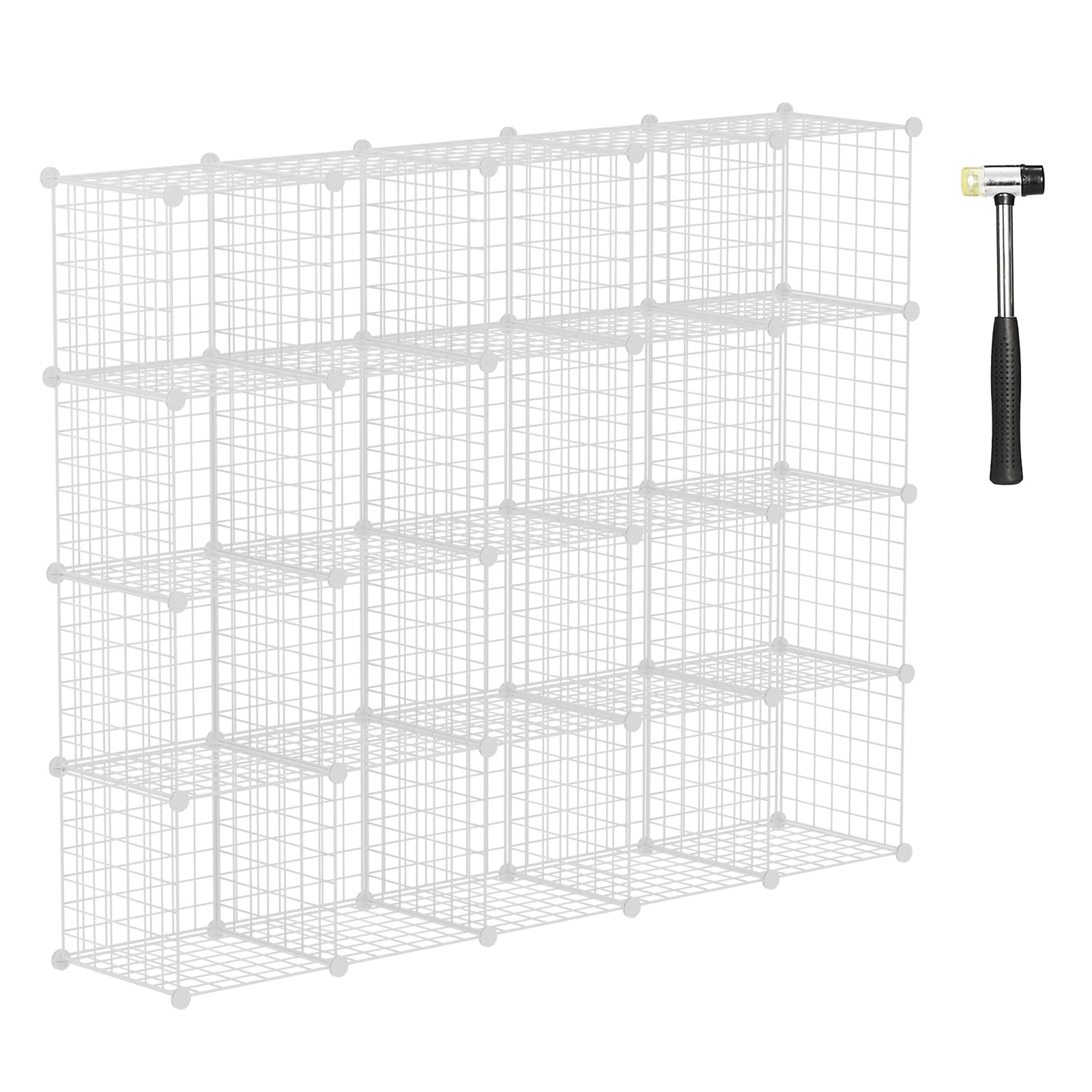 HUBSON Wire Cube Storage Organizer, Book/Toy/Craft/Potted Plants and