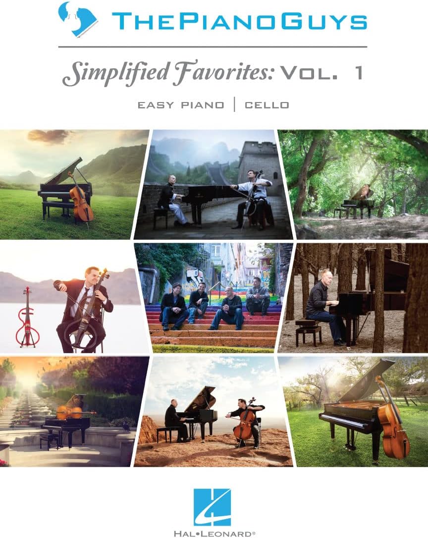 The Piano Guys – Easy Piano and Cello Sheet Music | 12 Simplified Favorites Including A Thousand Years, All of Me, Moonlight and More | Hal Leonard Songbook with Pull-Out Cello Part
