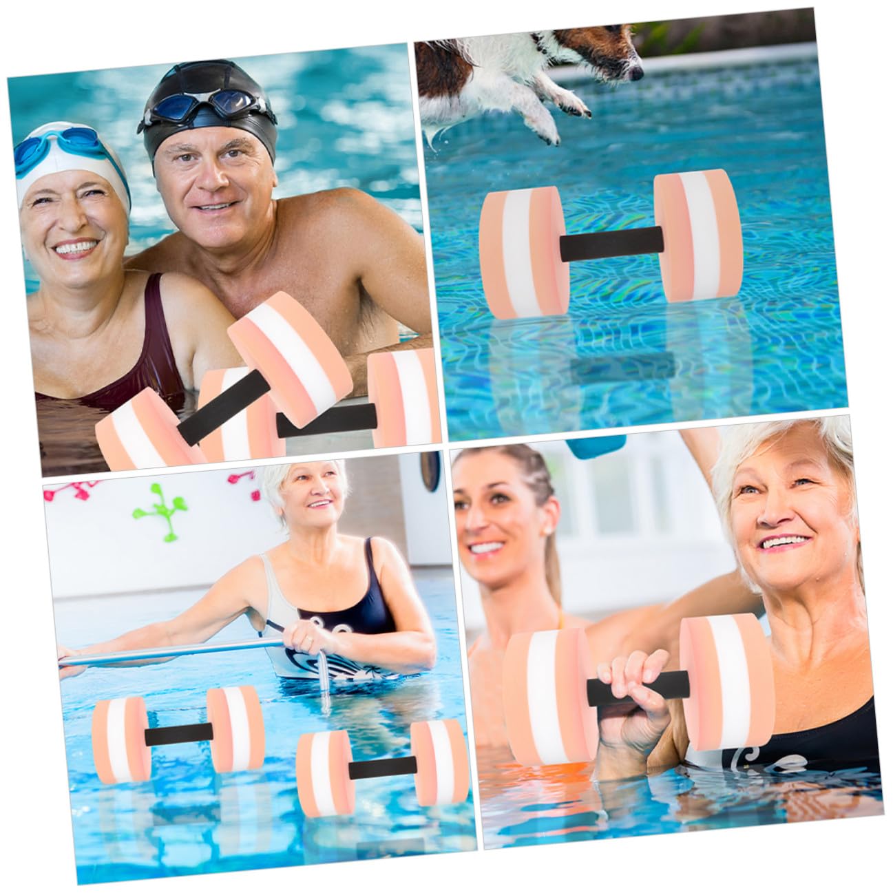 Eva Wasserhanteln Schwimmzubehör 4 Stück für Poolübungen Tragbare Wassergewichte für Ganzkörpertraining für Erwachsene im Wasser und Pool